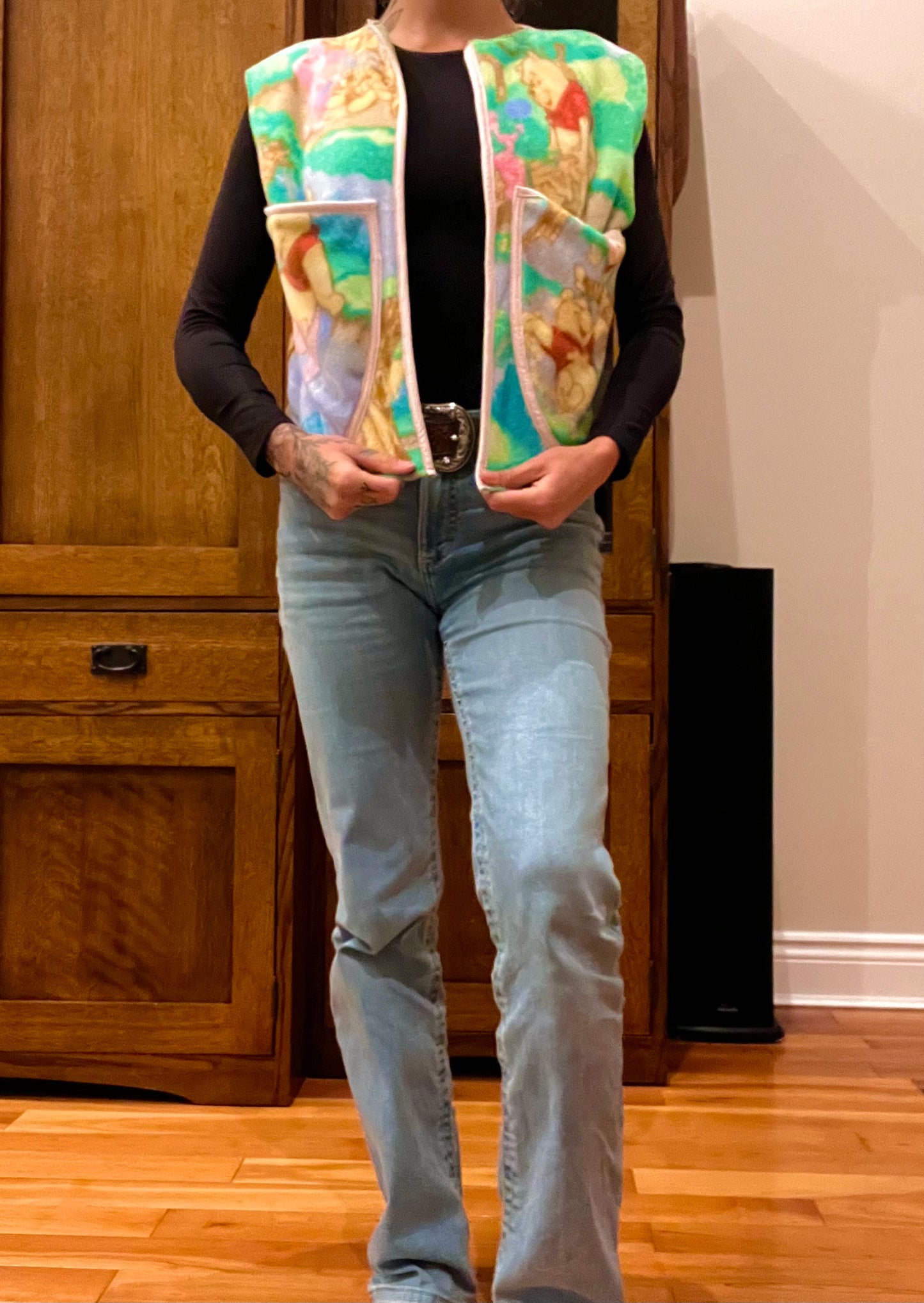 WINNIE THE POOH FLEECE UPCYCLE VEST