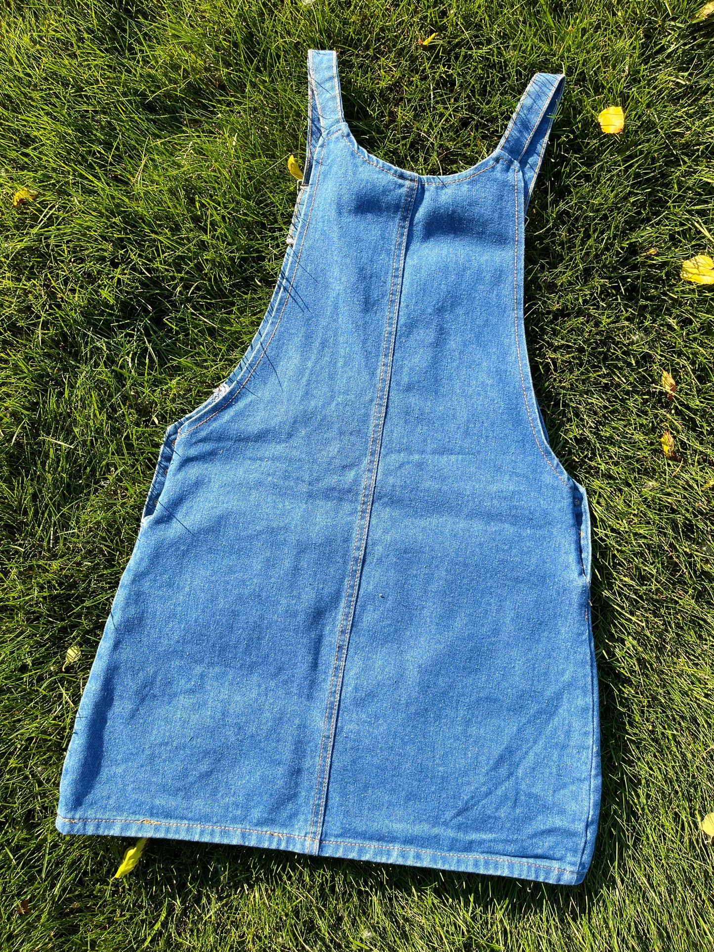 FRUIT PATCHWORK DENIM DRESS