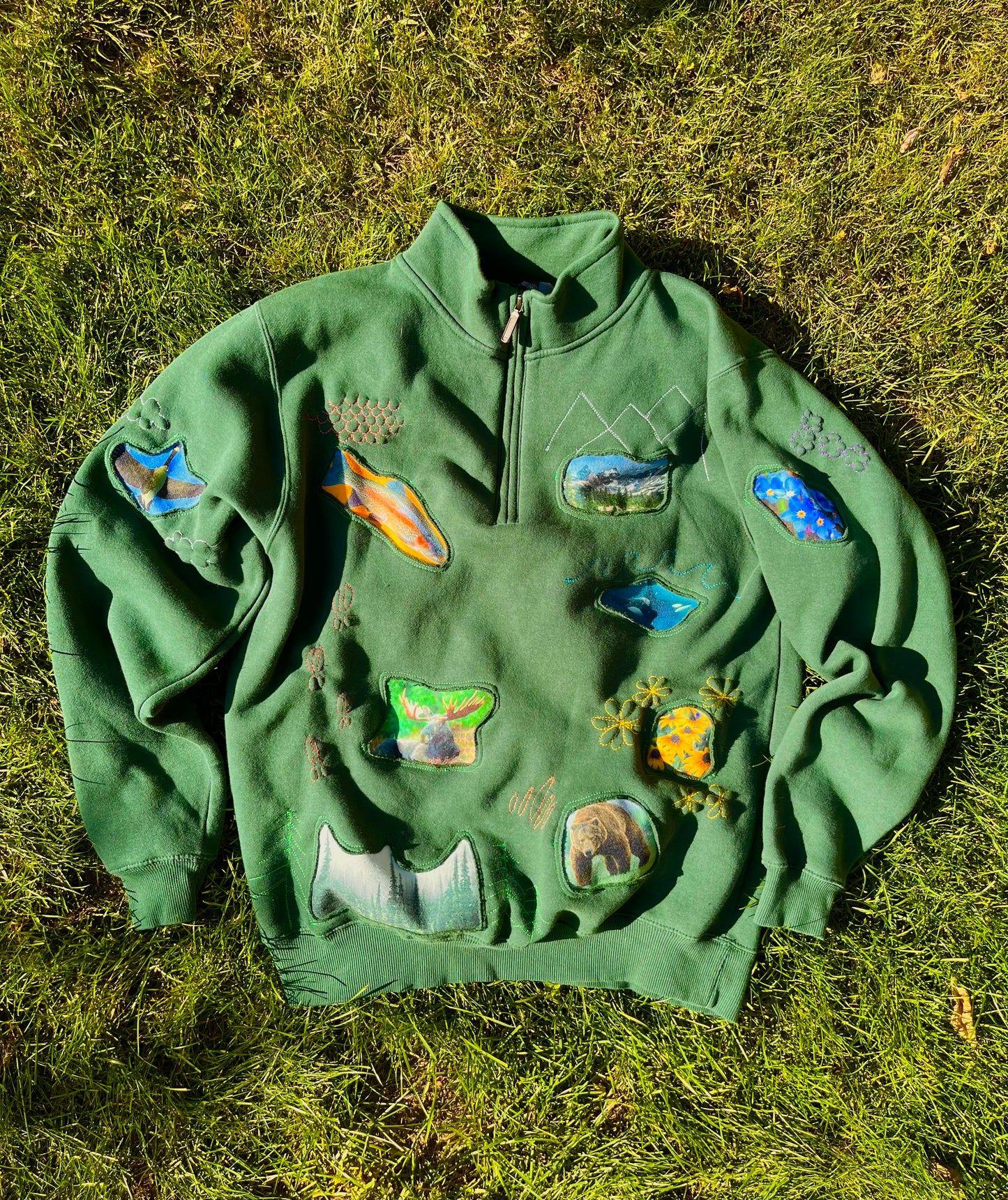 BRITISH COLUMBIA PATCHWORK SWEATSHIRT