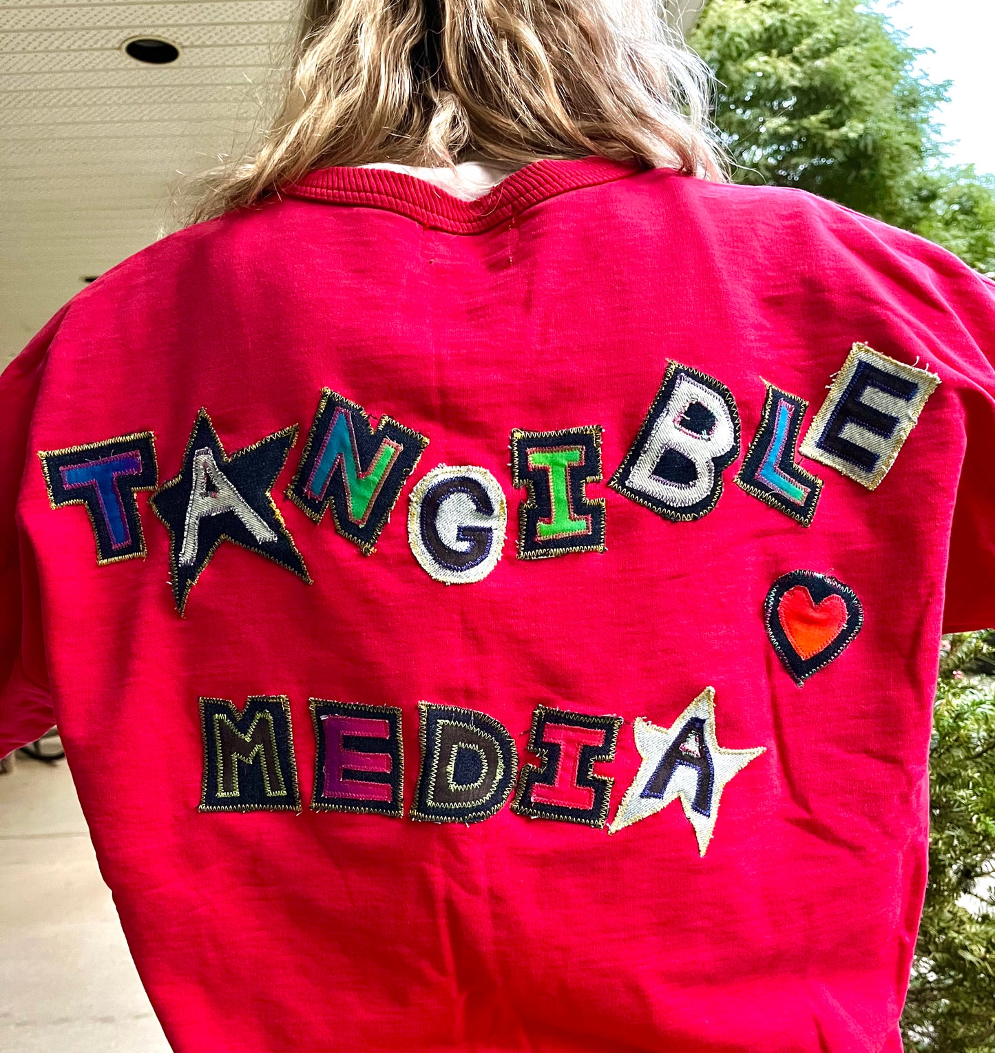 TANGIBLE MEDIA PATCHWORK SWEATSHIRT