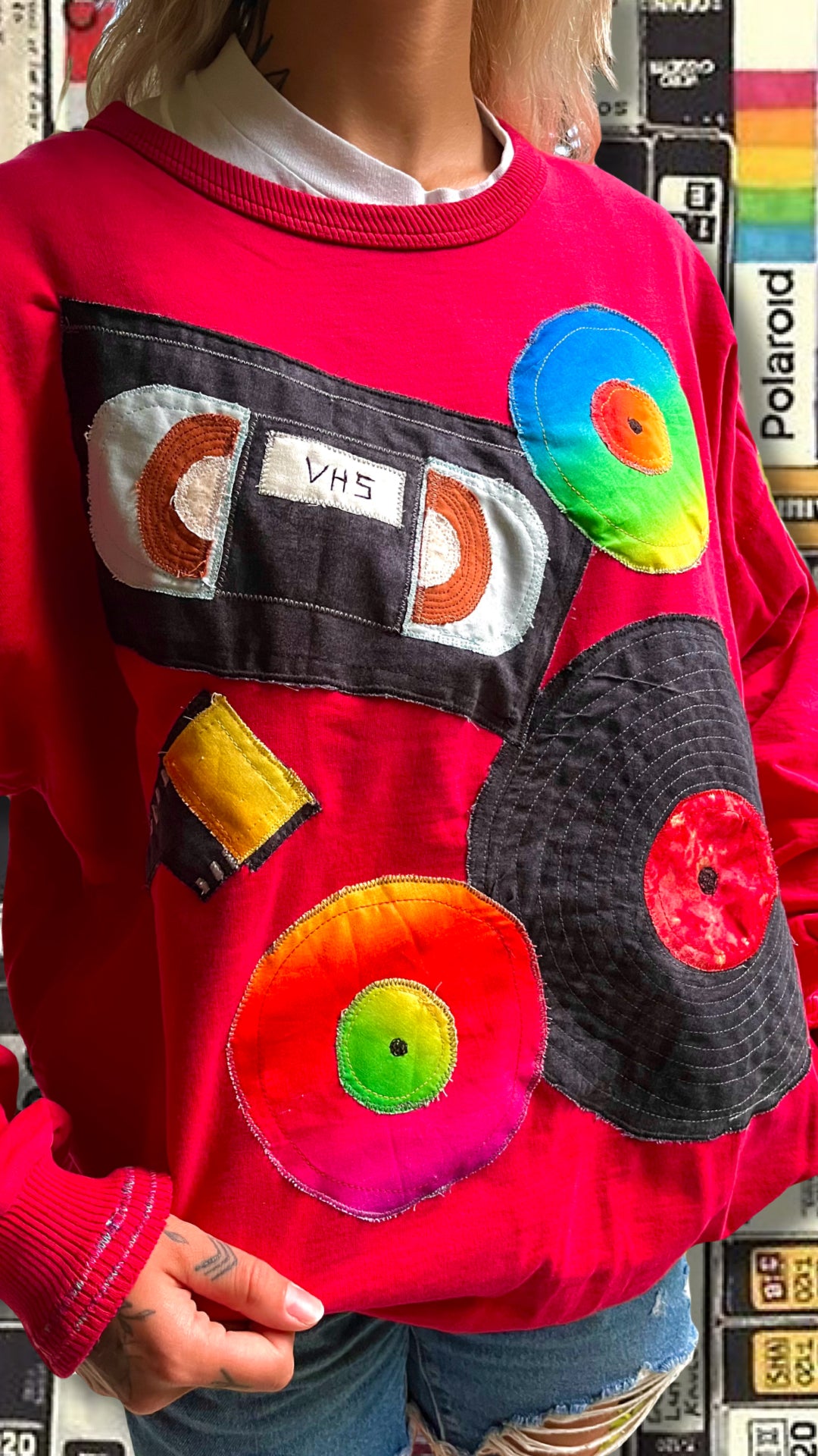 TANGIBLE MEDIA PATCHWORK SWEATSHIRT