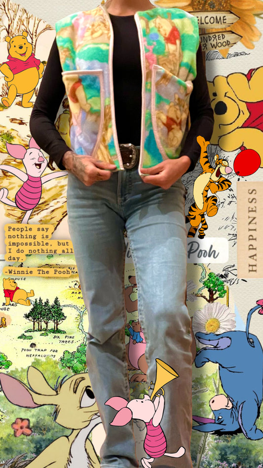 WINNIE THE POOH FLEECE UPCYCLE VEST