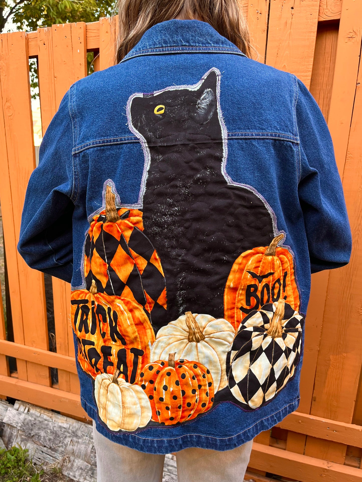 HALLOWEEN PATCHWORK DENIM JACKET