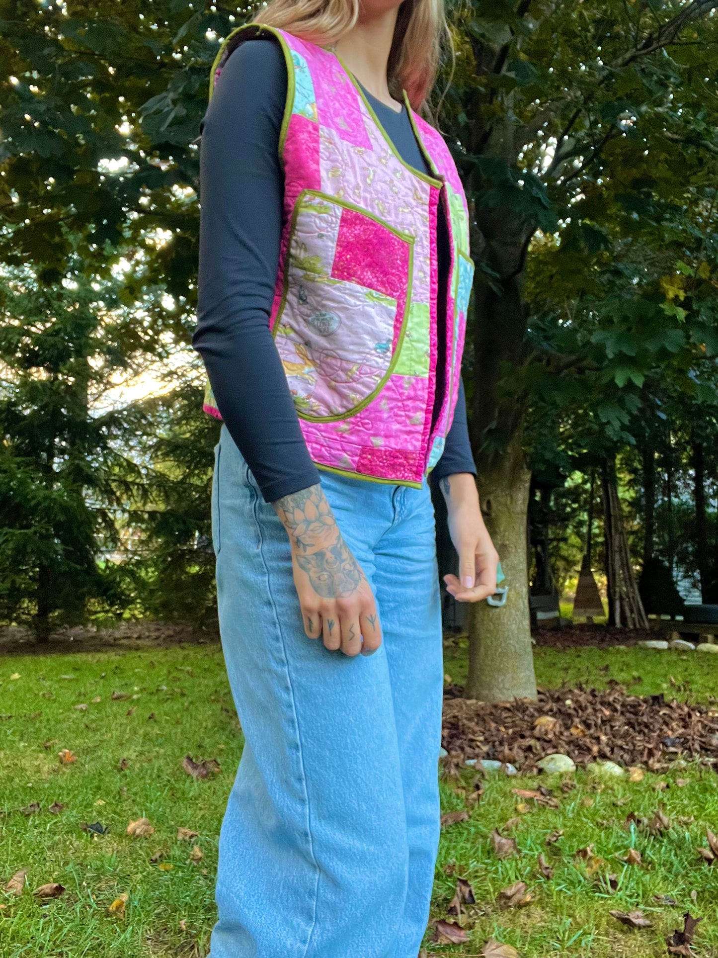 GUESS HOW MUCH ILY QUILT UPCYCLE VEST